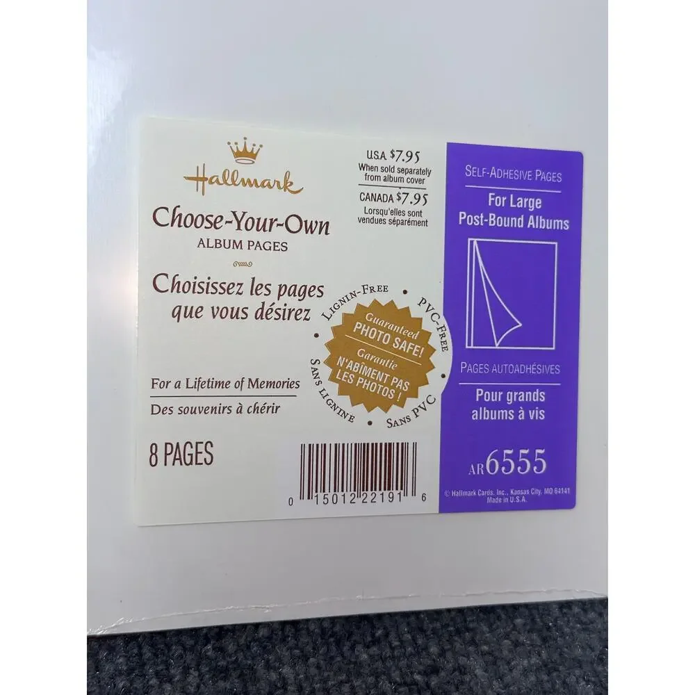 Hallmark embossed tooled faux leather photo album NEW post bound adhesive pages - Picture 6 of 11